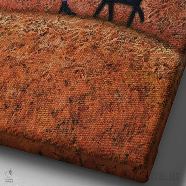 تابلو جادوگران هالووین اثر پیتر آدرلی - نمای نزدیک بافت بوم