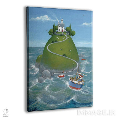 تابلو جزیره اثر پیتر آدرلی - نمای پرسپکتیو محصول