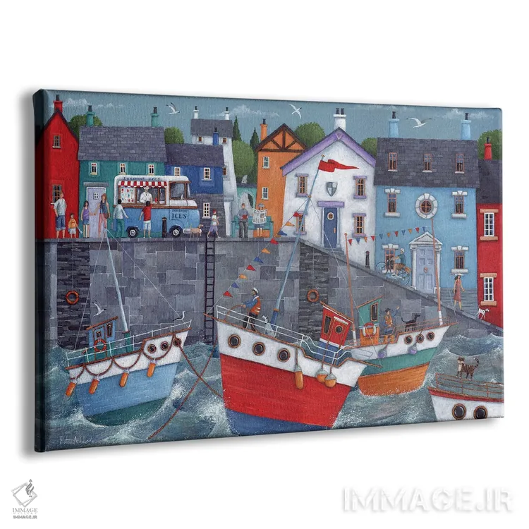 تابلو پیادهروی ساحلی اثر پیتر آدرلی - نمای پرسپکتیو محصول