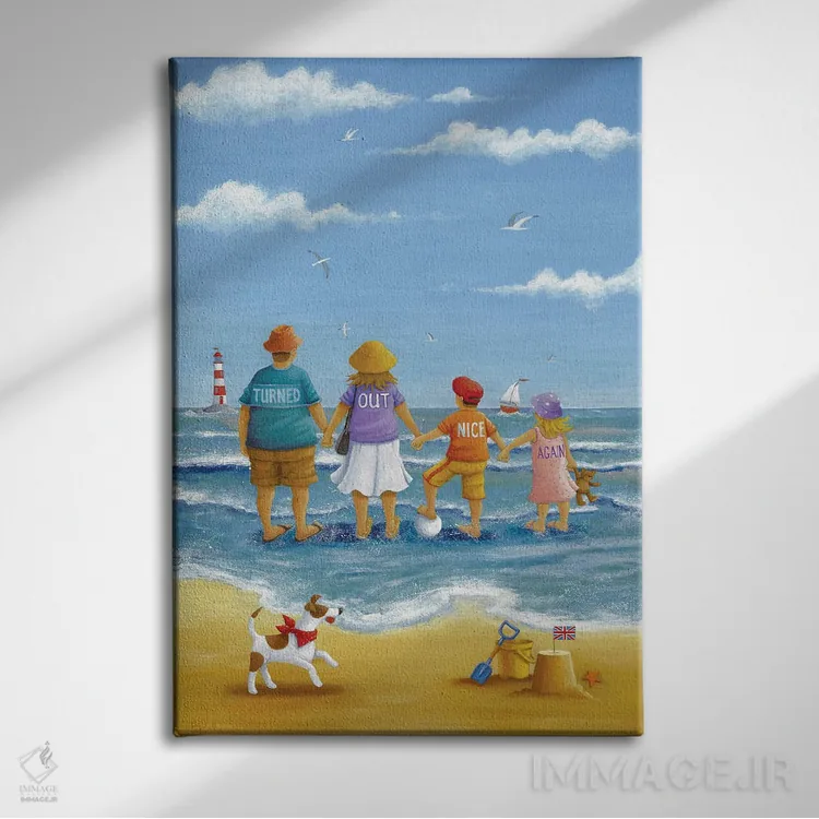 تابلو دوباره هوا خوب شد اثر پیتر آدرلی - نمای روبهرو روی دیوار