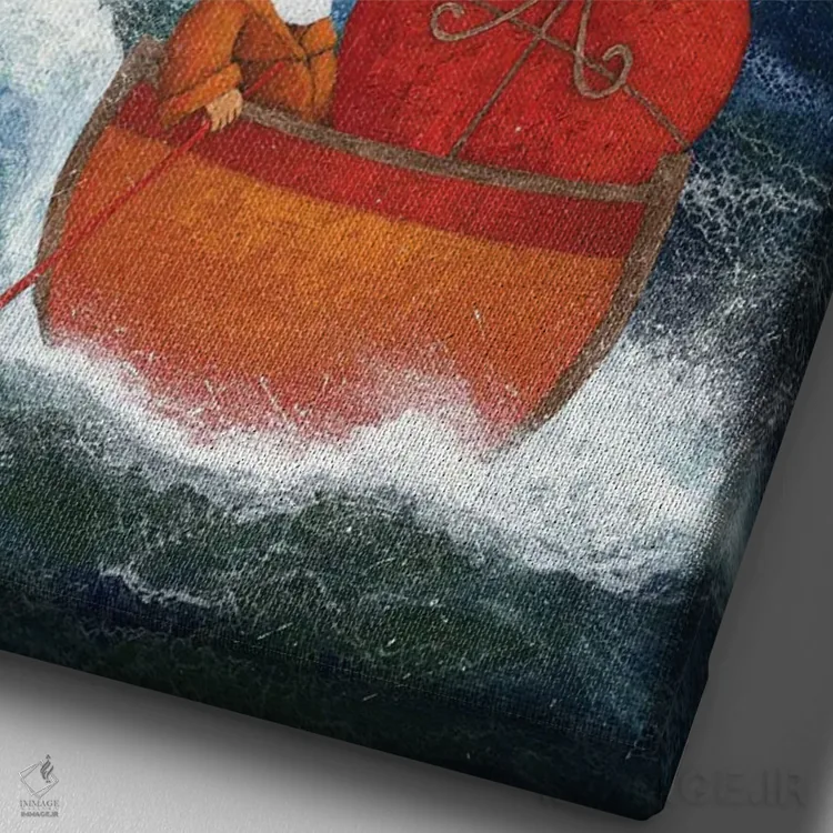 تابلو معشوق (روز ولنتاین) اثر پیتر آدرلی - نمای نزدیک بافت بوم