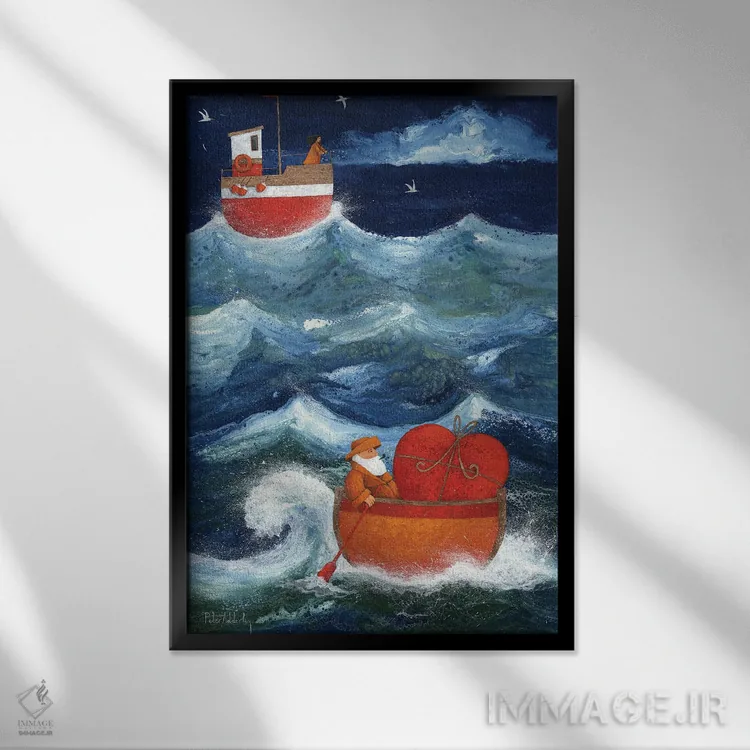 تابلو معشوق (روز ولنتاین) اثر پیتر آدرلی - نمای قابدار مشکی