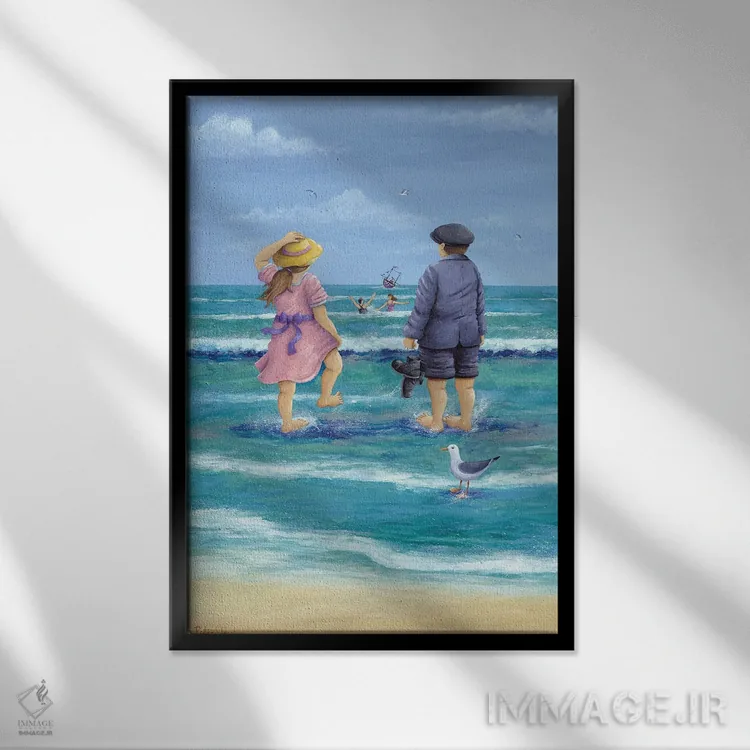 تابلو چه روزهایی بود... اثر پیتر آدرلی - نمای قابدار مشکی