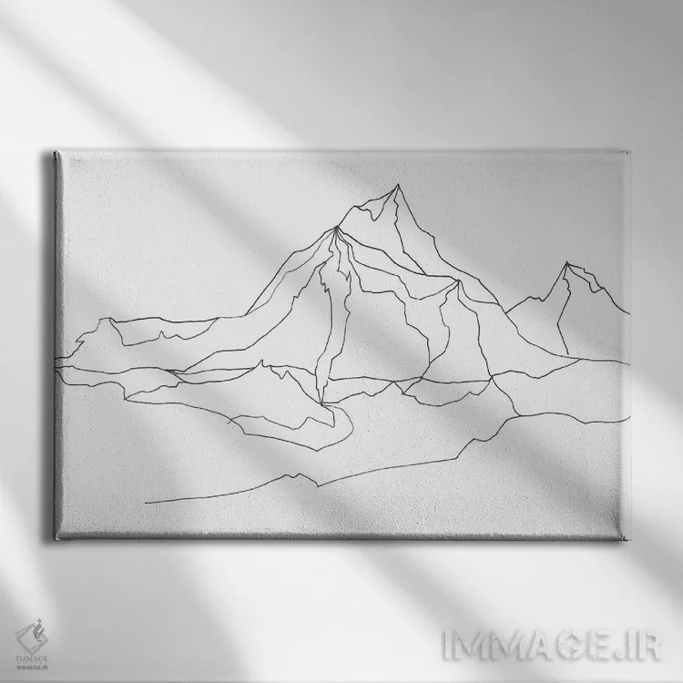 تابلو کوه (اختصار Mountain) اثر اندآ دیزاین (دفتر طراحی) - نمای روبهرو روی دیوار