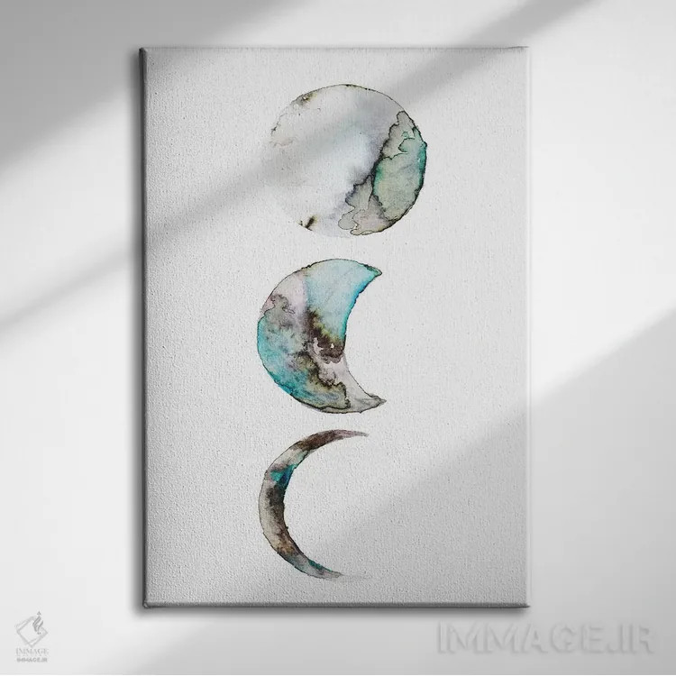 تابلو ماه اثر اندآ دیزاین (دفتر طراحی) - نمای روبهرو روی دیوار