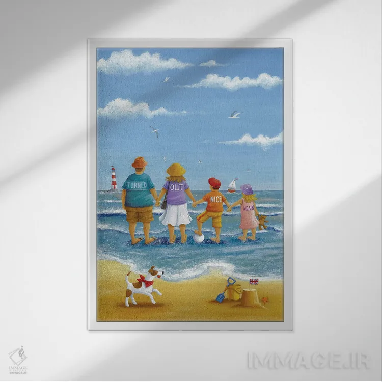 تابلو دوباره هوا خوب شد اثر پیتر آدرلی - نمای قابدار سفید