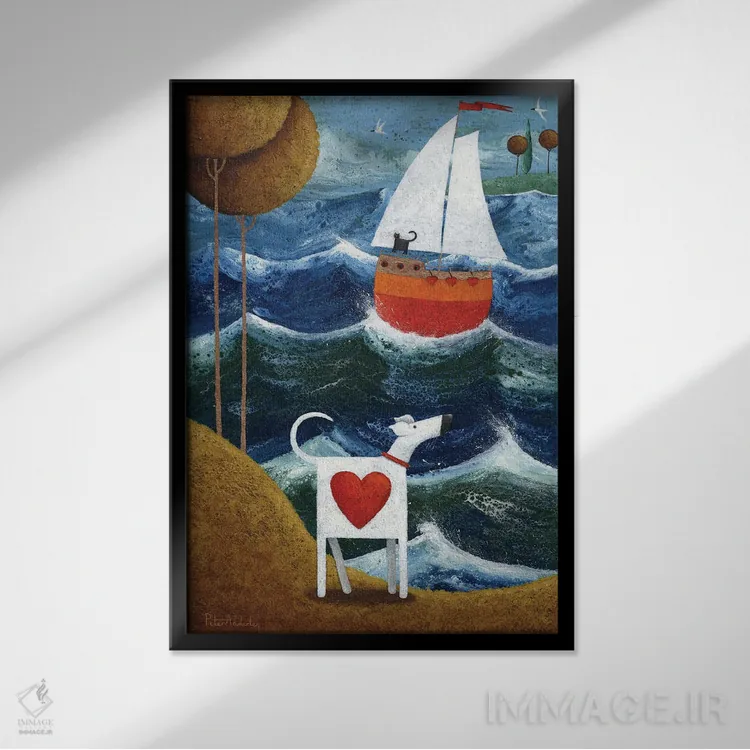 تابلو دوباره همدیگر را خواهیم دید اثر پیتر آدرلی - نمای قابدار مشکی