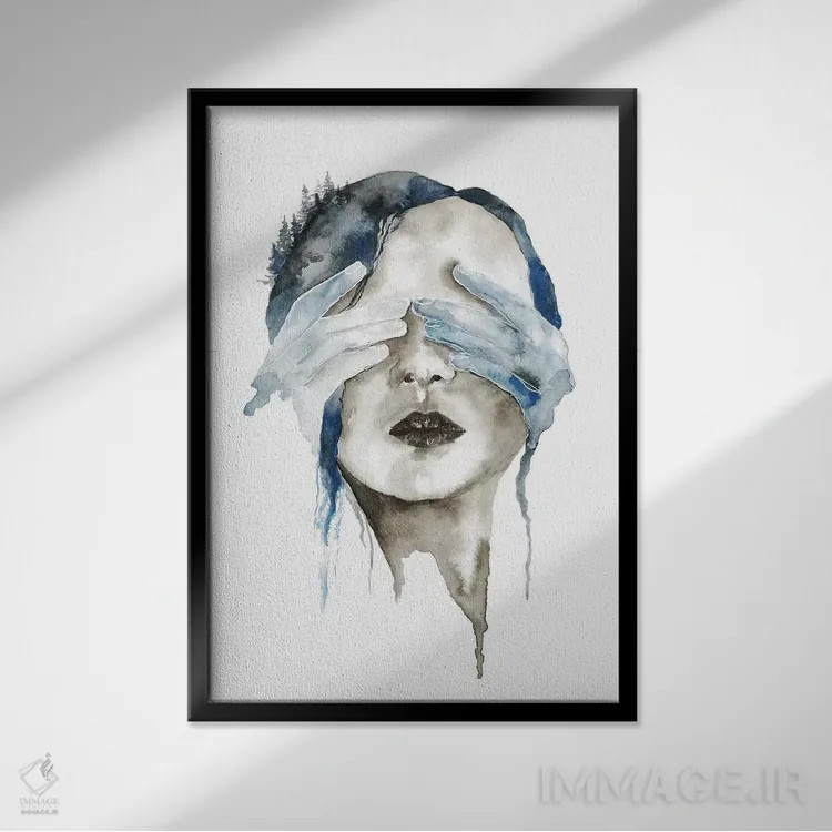 تابلو پنهانشده اثر اندآ دیزاین (دفتر طراحی) - نمای قابدار مشکی