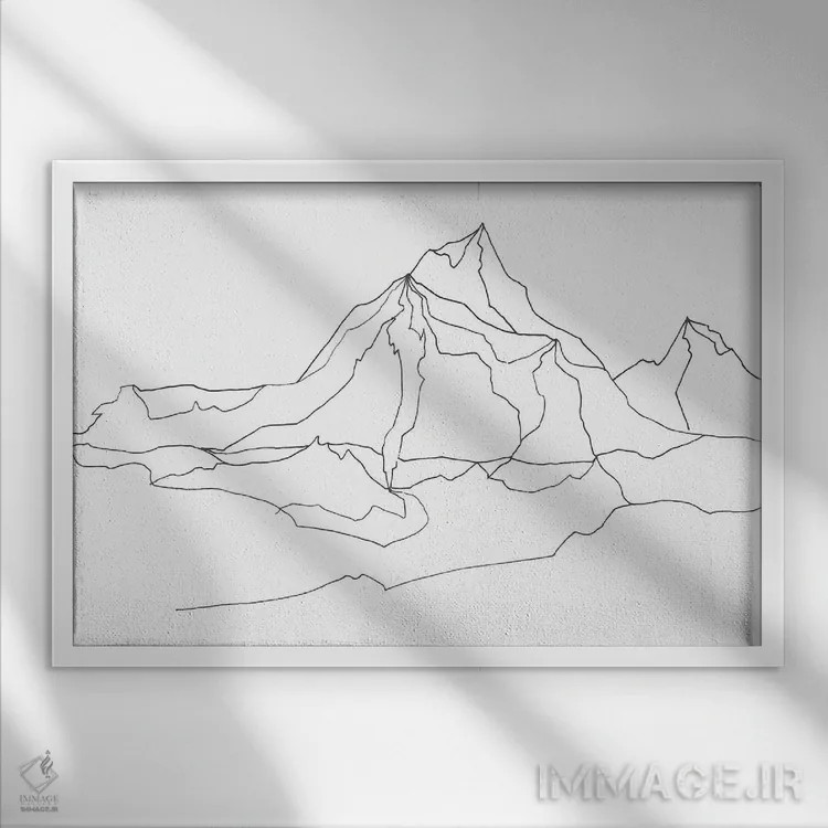 تابلو کوه (اختصار Mountain) اثر اندآ دیزاین (دفتر طراحی) - نمای قابدار سفید