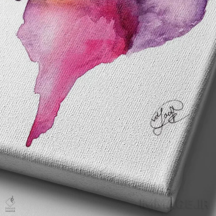 تابلو شنگ (حیوان آبزی) اثر اندآ دیزاین (دفتر طراحی) - نمای نزدیک بافت بوم