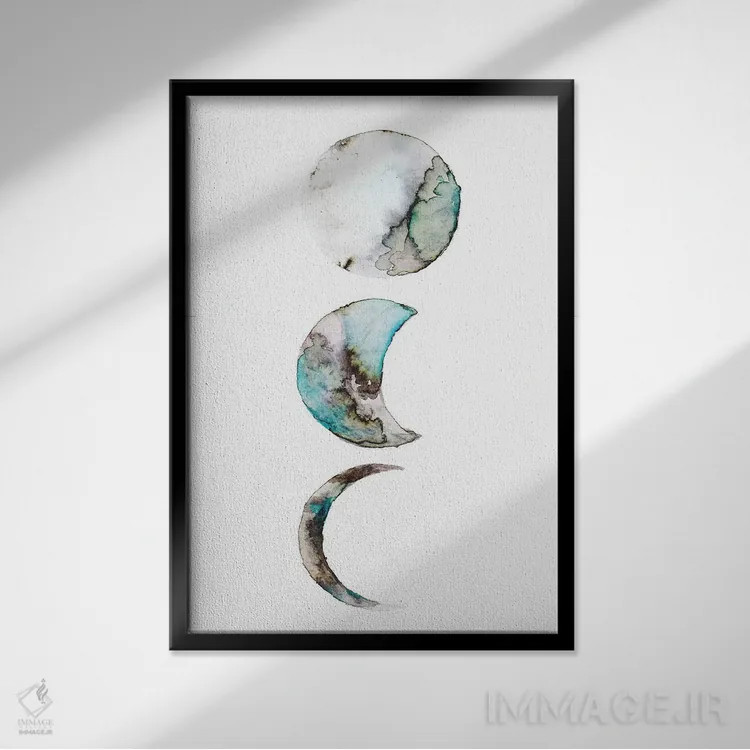 تابلو ماه اثر اندآ دیزاین (دفتر طراحی) - نمای قابدار مشکی