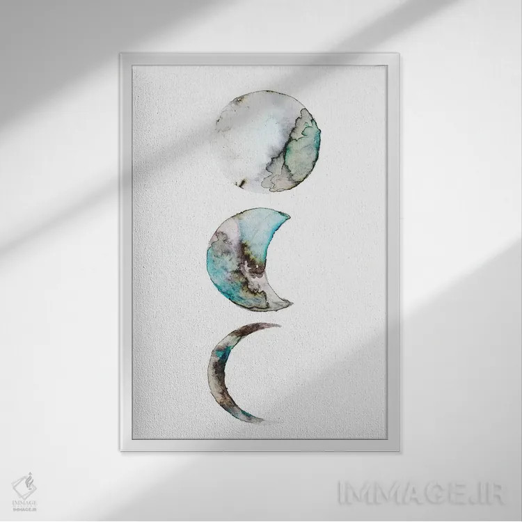 تابلو ماه اثر اندآ دیزاین (دفتر طراحی) - نمای قابدار سفید