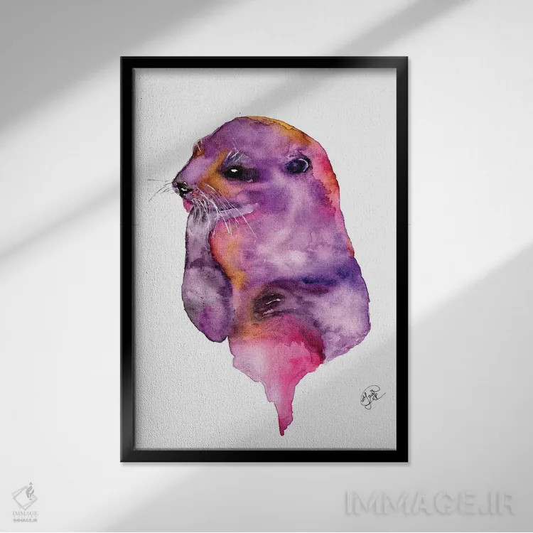 تابلو شنگ (حیوان آبزی) اثر اندآ دیزاین (دفتر طراحی) - نمای قابدار مشکی