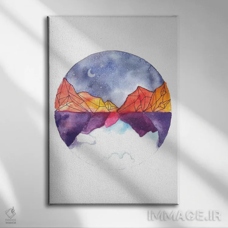 تابلو دایره اثر اندآ دیزاین (دفتر طراحی) - نمای روبهرو روی دیوار