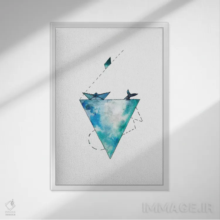 تابلو قایق اثر اندآ دیزاین (دفتر طراحی) - نمای قابدار سفید