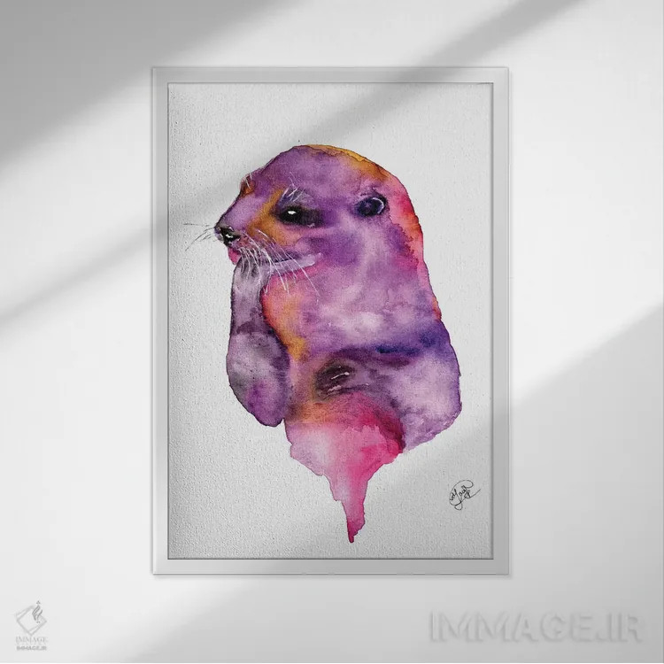 تابلو شنگ (حیوان آبزی) اثر اندآ دیزاین (دفتر طراحی) - نمای قابدار سفید