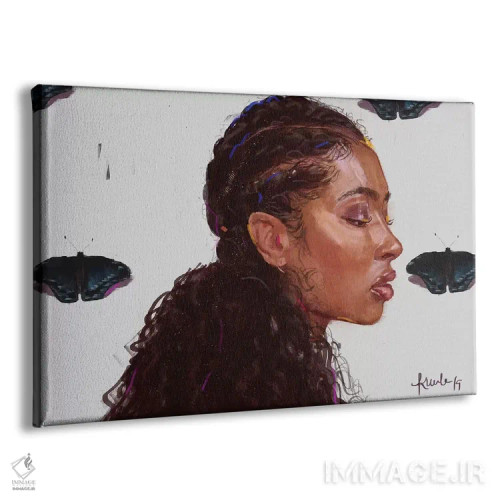 تابلو پروانه سیاه اثر آدکونله آدلاکه - نمای پرسپکتیو محصول