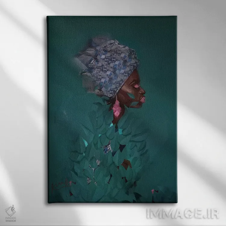 تابلو سبز اثر آدکونله آدلاکه - نمای روبهرو روی دیوار