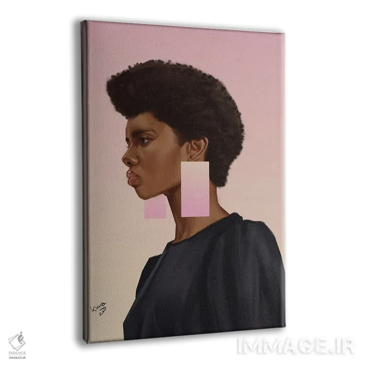 تابلو هلویی (شاداب و مثبت) اثر آدکونله آدلاکه - نمای پرسپکتیو محصول