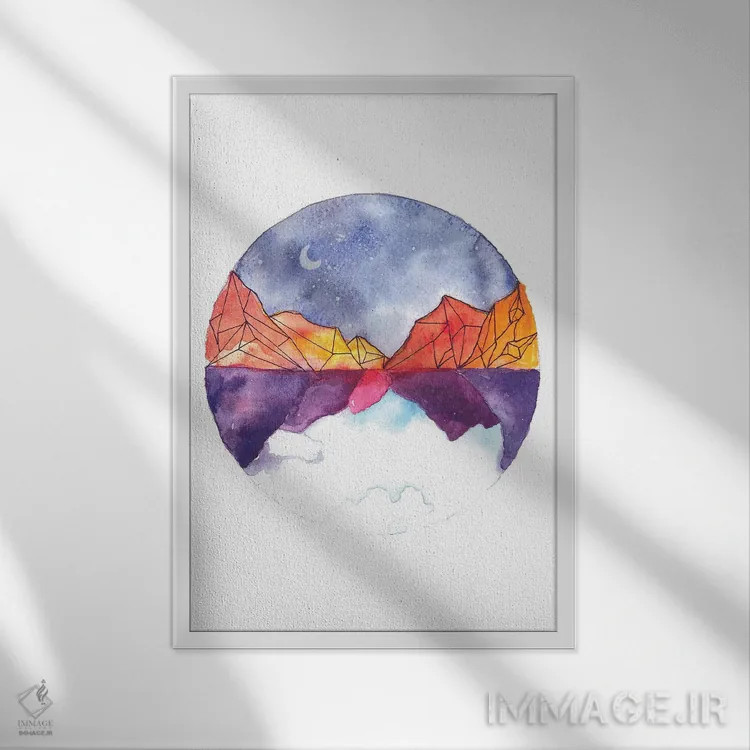 تابلو دایره اثر اندآ دیزاین (دفتر طراحی) - نمای قابدار سفید