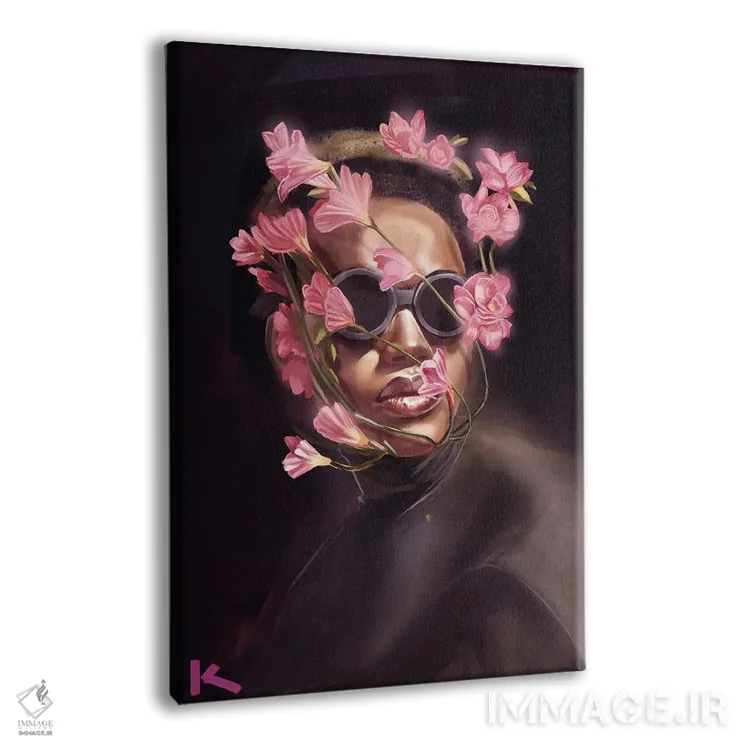 تابلو گلدار اثر آدکونله آدلاکه - نمای پرسپکتیو محصول