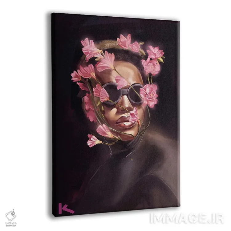 تابلو گلدار اثر آدکونله آدلاکه - نمای پرسپکتیو محصول