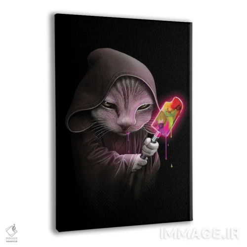 تابلو بستنی شمشیری گربهای اثر آدام لاولس - نمای پرسپکتیو محصول