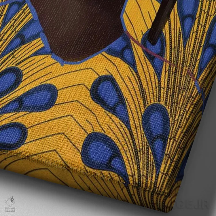 تابلو موهای فر (در همتنیده یا سبک dreadlocks) اثر آدکونله آدلاکه - نمای نزدیک بافت بوم