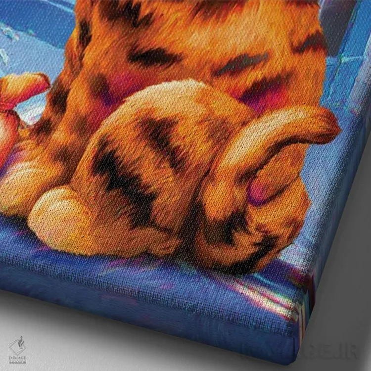 تابلو تظاهر به بیگناهی اثر آدام لاولس - نمای نزدیک بافت بوم