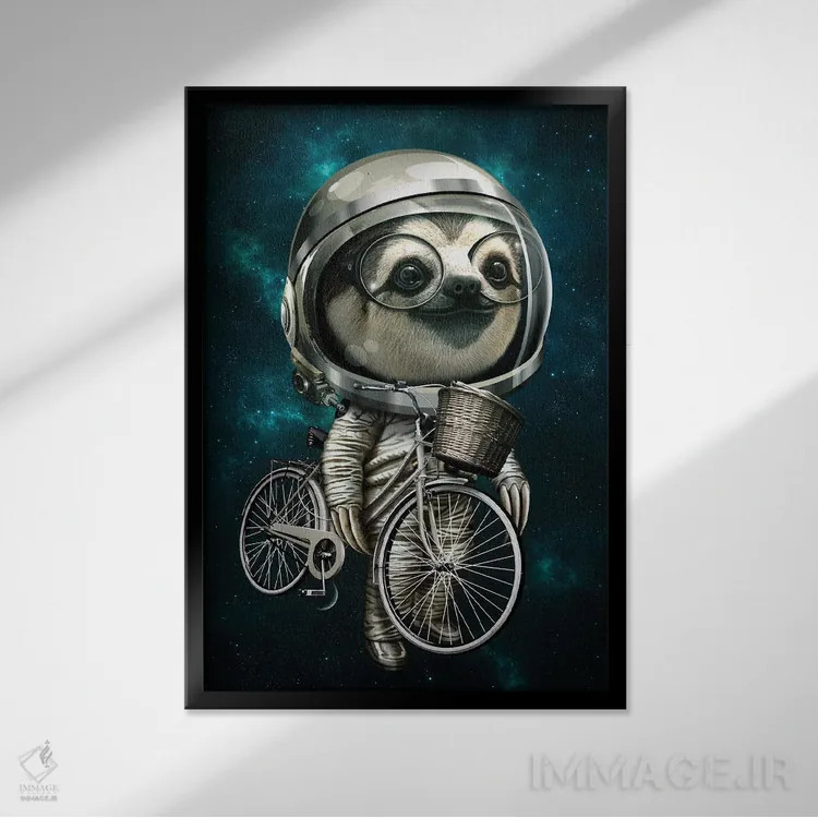 تابلو با دوچرخهام اثر آدام لاولس - نمای قابدار مشکی