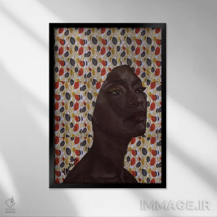 تابلو ظرافت اثر آدکونله آدلاکه - نمای قابدار مشکی