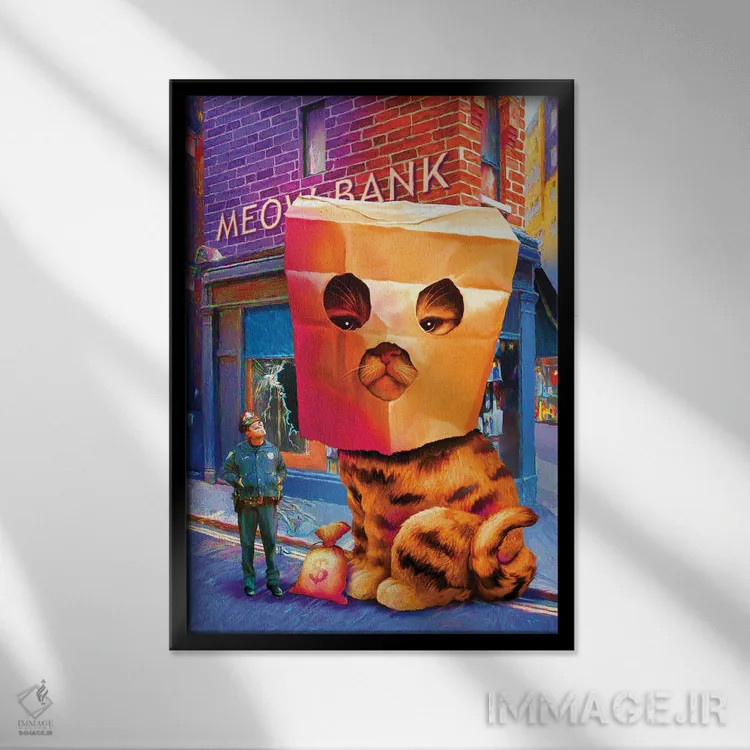 تابلو تظاهر به بیگناهی اثر آدام لاولس - نمای قابدار مشکی