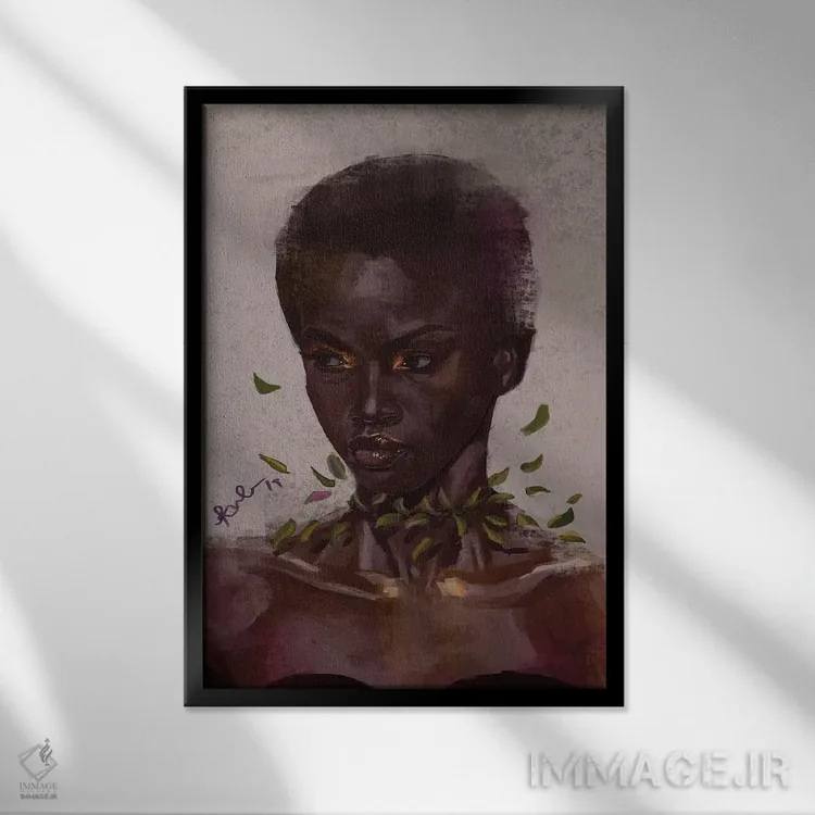 تابلو پاییز (یا سقوط، با توجه به زمینه) اثر آدکونله آدلاکه - نمای قابدار مشکی