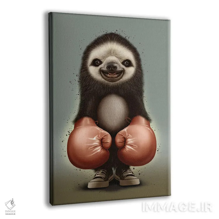 تابلو بوکسور نگهبان تنبل (حیوان تنبل) اثر آدام لاولس - نمای پرسپکتیو محصول