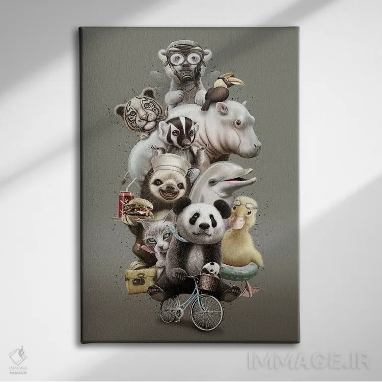 تابلو باغوحش اثر آدام لاولس - نمای روبهرو روی دیوار