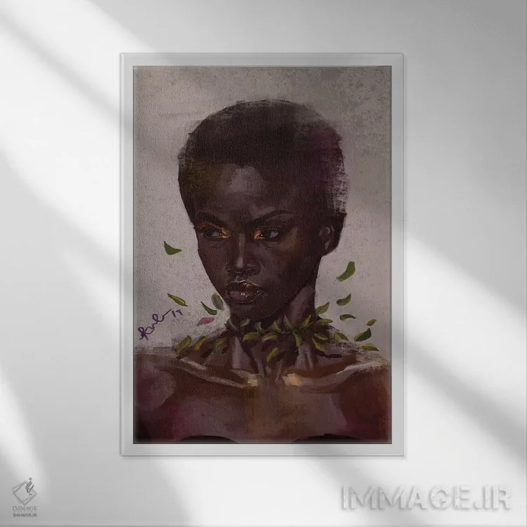 تابلو پاییز (یا سقوط، با توجه به زمینه) اثر آدکونله آدلاکه - نمای قابدار سفید