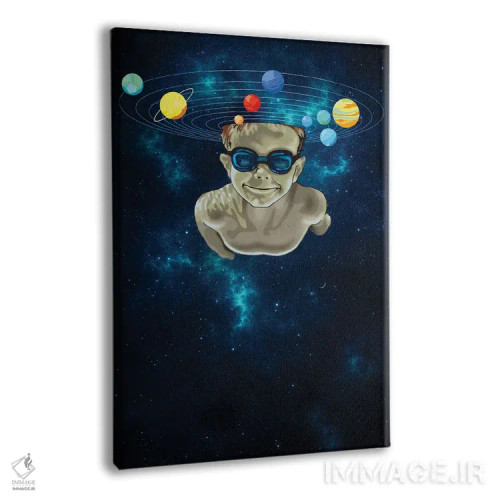 تابلو شنا در جهان هستی اثر آدام لاولس - نمای پرسپکتیو محصول