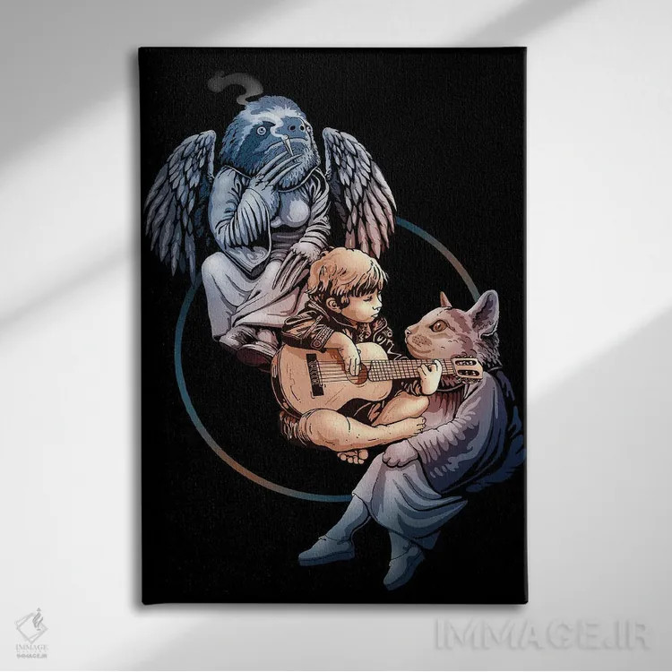 تابلو دوستان خیالی اثر آدام لاولس - نمای روبهرو روی دیوار