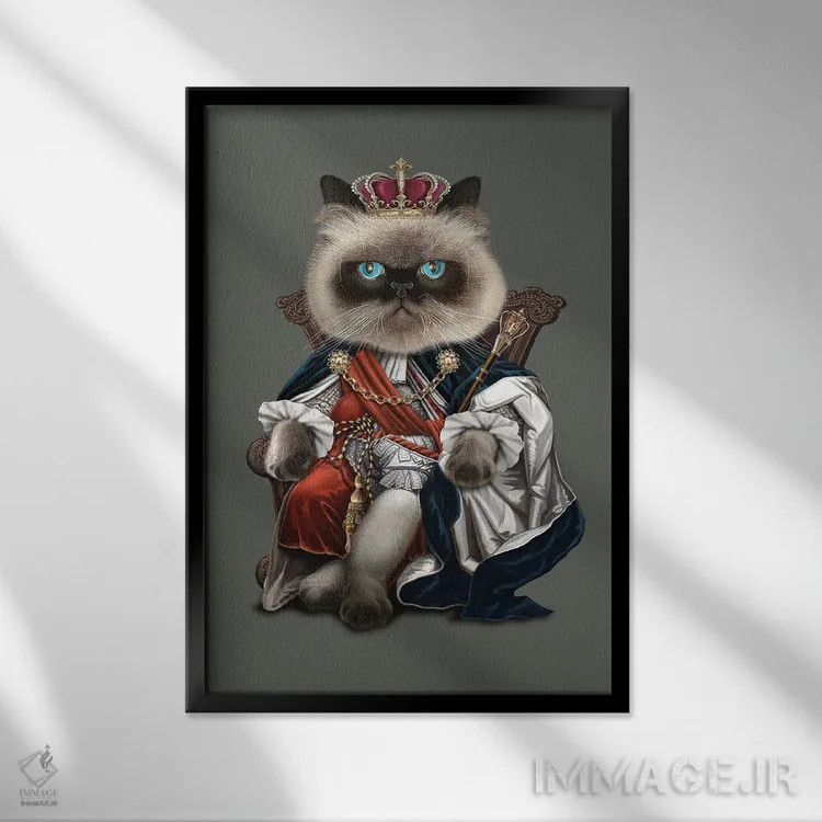 تابلو آبی بزرگ (اسم خاص یا شهرت) اثر آدام لاولس - نمای قابدار مشکی