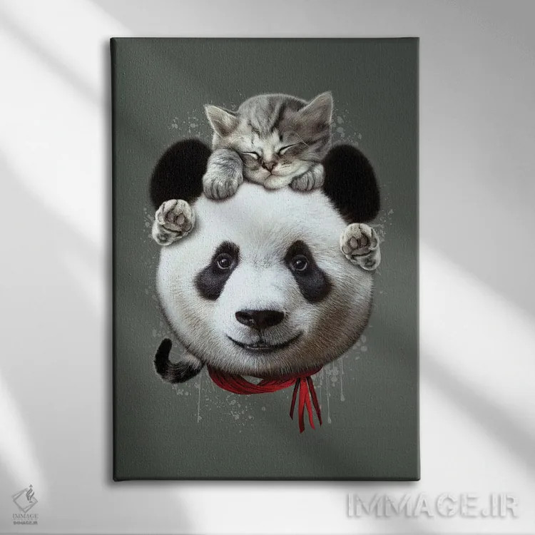 تابلو گربه روی پاند اثر آدام لاولس - نمای روبهرو روی دیوار