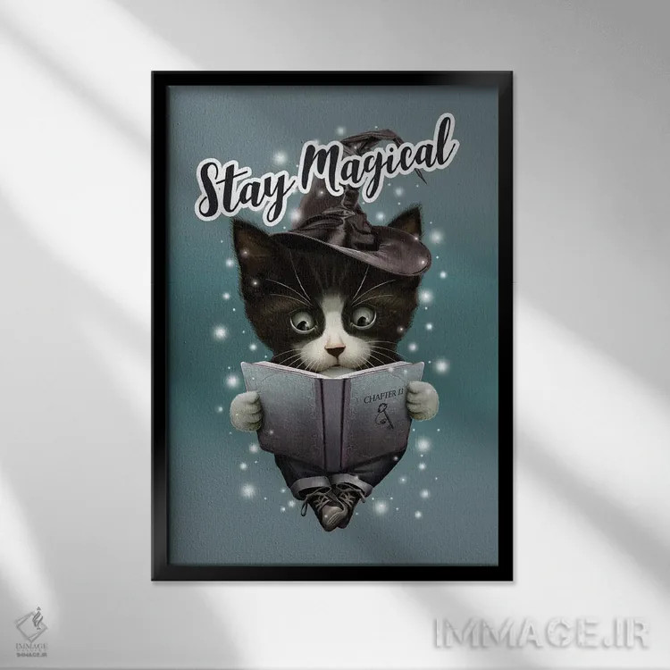 تابلو جادوگر اثر آدام لاولس - نمای قابدار مشکی