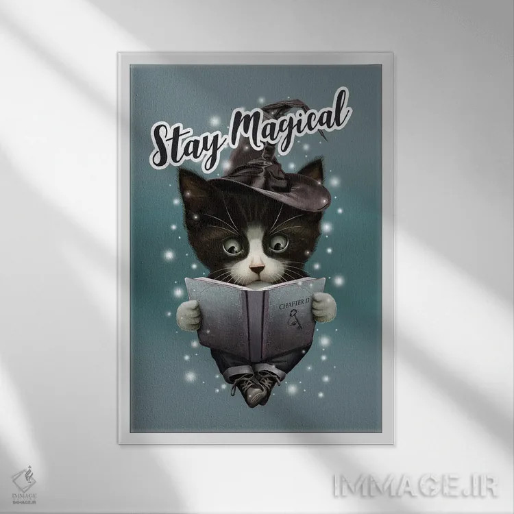 تابلو جادوگر اثر آدام لاولس - نمای قابدار سفید