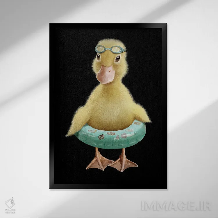 تابلو اردک اثر آدام لاولس - نمای قابدار مشکی