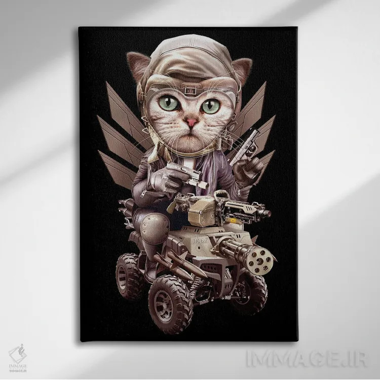 تابلو ارباب گربه اثر آدام لاولس - نمای روبهرو روی دیوار