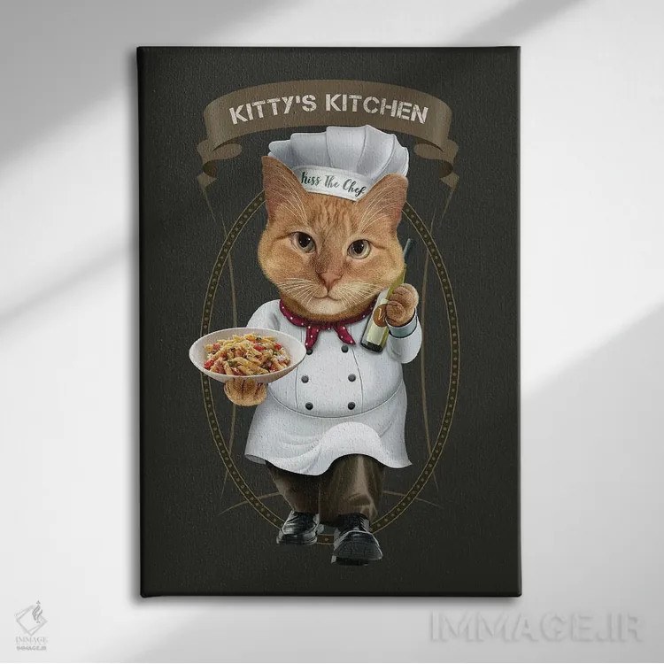 تابلو آشپزخانهٔ کیتی اثر آدام لاولس - نمای روبهرو روی دیوار