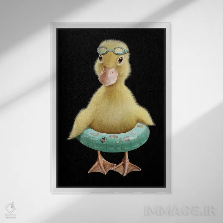 تابلو اردک اثر آدام لاولس - نمای قابدار سفید