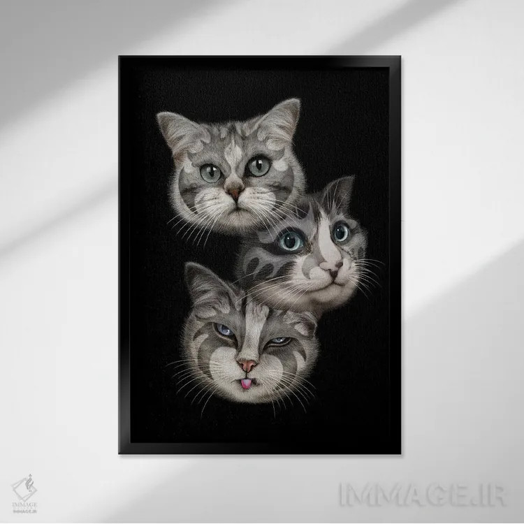 تابلو بوسهها اثر آدام لاولس - نمای قابدار مشکی