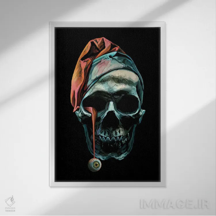 تابلو چشم (کره چشم) اثر آدام لاولس - نمای قابدار سفید