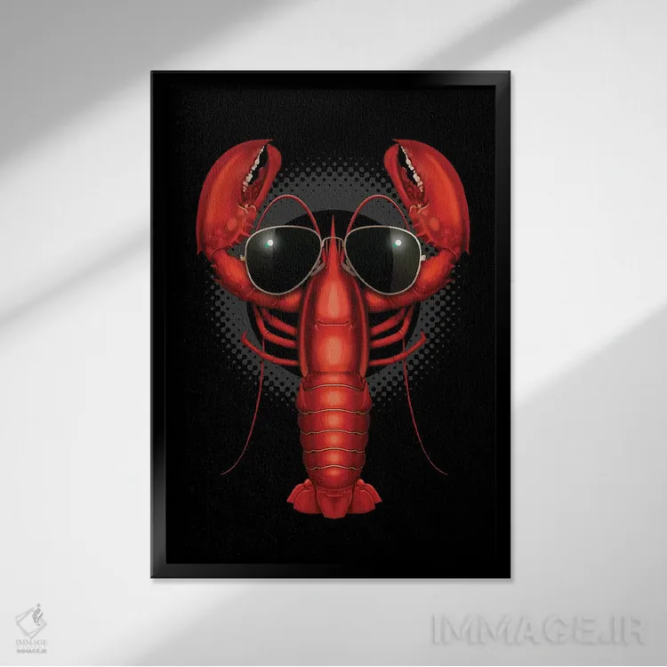 تابلو خرچنگ کول اثر آدام لاولس - نمای قابدار مشکی