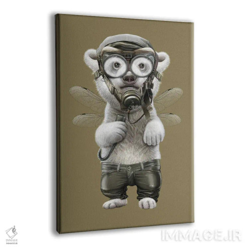 تابلو خرس قطبی خلبان اثر آدام لاولس - نمای پرسپکتیو محصول
